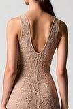 Robe en jacquard jacquard rose du désert