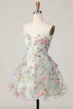 Fleur de sauge Corset trapèze Robe de bal avec lacets dans le dos