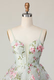 Fleur de sauge Corset trapèze Robe de bal avec lacets dans le dos