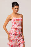 Robe d’invité de mariage longue à volants avec fente