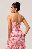 Robe d’invité de mariage longue à volants avec fente