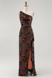 Robe de demoiselle d’honneur noire à une épaule