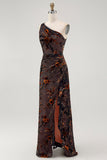 Robe de demoiselle d’honneur noire à une épaule