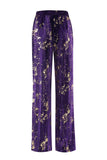 Violet 2 Pièce Cranched Lavers Femmes Bal Costumes avec Manches