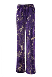Violet 2 Pièce Cranched Lavers Femmes Bal Costumes avec Manches