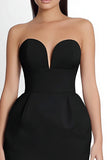 Robe bustier moulante en satin Little Black