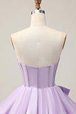 Robe courte à paillettes bretelles à paillettes violettes scintillantes avec noeud
