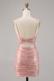 Blush Cut Out Robe de bal moulante froncée