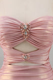 Blush Cut Out Robe de bal moulante froncée