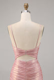 Blush Cut Out Robe de bal moulante froncée