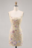 Robe moulante brodée à l’abricot