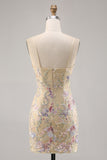 Robe moulante brodée à l’abricot