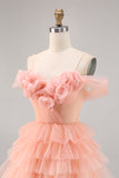 Mignon fard à joues à plusieurs niveaux Une robe de bal avec des fleurs 3D