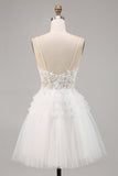 Tulle blanc Robe de bal à la ligne avec appliques