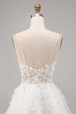 Tulle blanc Robe de bal à la ligne avec appliques