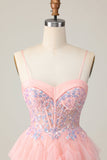 Corset rose à paillettes Une robe de retour à la ligne
