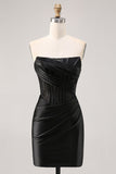 Corset bustier moulante dentelle noire Homecoming Dress