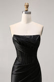 Corset bustier moulante dentelle noire Homecoming Dress