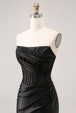 Corset bustier moulante dentelle noire Homecoming Dress