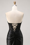 Corset bustier moulante dentelle noire Homecoming Dress