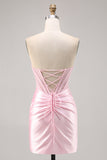 Corset bustier moulante dentelle noire Homecoming Dress