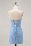 Robe De Cocktail Courte moulante perlée