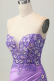 Bleu clair Corset moulant sans bretelles à paillettes froncées Robe de cocktail