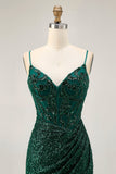 Robe de cocktail moulante scintillante à paillettes