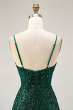 Robe de cocktail moulante scintillante à paillettes