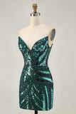 Robe bustier scintillante à sequins royaux à paillettes
