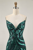Robe de cocktail courte moulante à paillettes bleu royal scintillante
