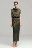 Robe longue formelle moulante scintillante à paillettes