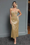 Robe formelle midi en forme de fourreau vert foncé Sweetheart Cut Out