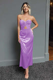 Robe formelle midi en forme de fourreau vert foncé Sweetheart Cut Out
