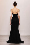 Robe de soirée sirène en velours noir