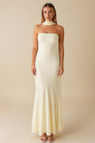 Daffodil Sirène Robe de cérémonie à volants sans bretelles