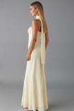 Daffodil Sirène Robe de soirée sans bretelles en mousseline de soie