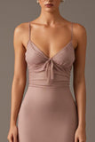 Sunset Spaghetti Straps Robe de soirée fourreau avec fente