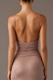 Sunset Spaghetti Straps Robe de soirée fourreau avec fente