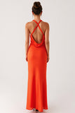 Robe formelle dos nu dos nu orange dos nu
