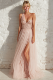 Robe de bal à une épaule à paillettes rose clair