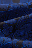 Jacquard bleu châle revers 2 pièces costumes de bal pour hommes
