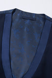 Hommes Blanc Perlé Châle Revers Simple Boutonnage 3 Pièces Costumes