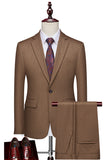 Café Cranté Revers Homme 2 Pièces Perles Formelles Costumes