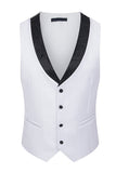 Hommes Noir Pointu Revers Perlé 3 Pièces Costumes de Mariage
