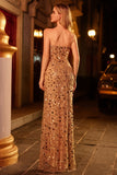 Corset de bal longue robe de bal bleu sans bretelles à sequins