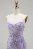 Corset bleu sirène avec perles et paillettes, longue robe de bal avec fente