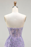 Corset bleu sirène avec perles et paillettes, longue robe de bal avec fente
