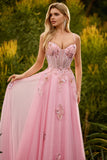 Corset vert à perles A Line, lacet dans le dos, longue robe de bal avec sequins