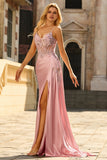 Corset perlé de sirène vert, longue robe de bal en satin avec drapé latéral